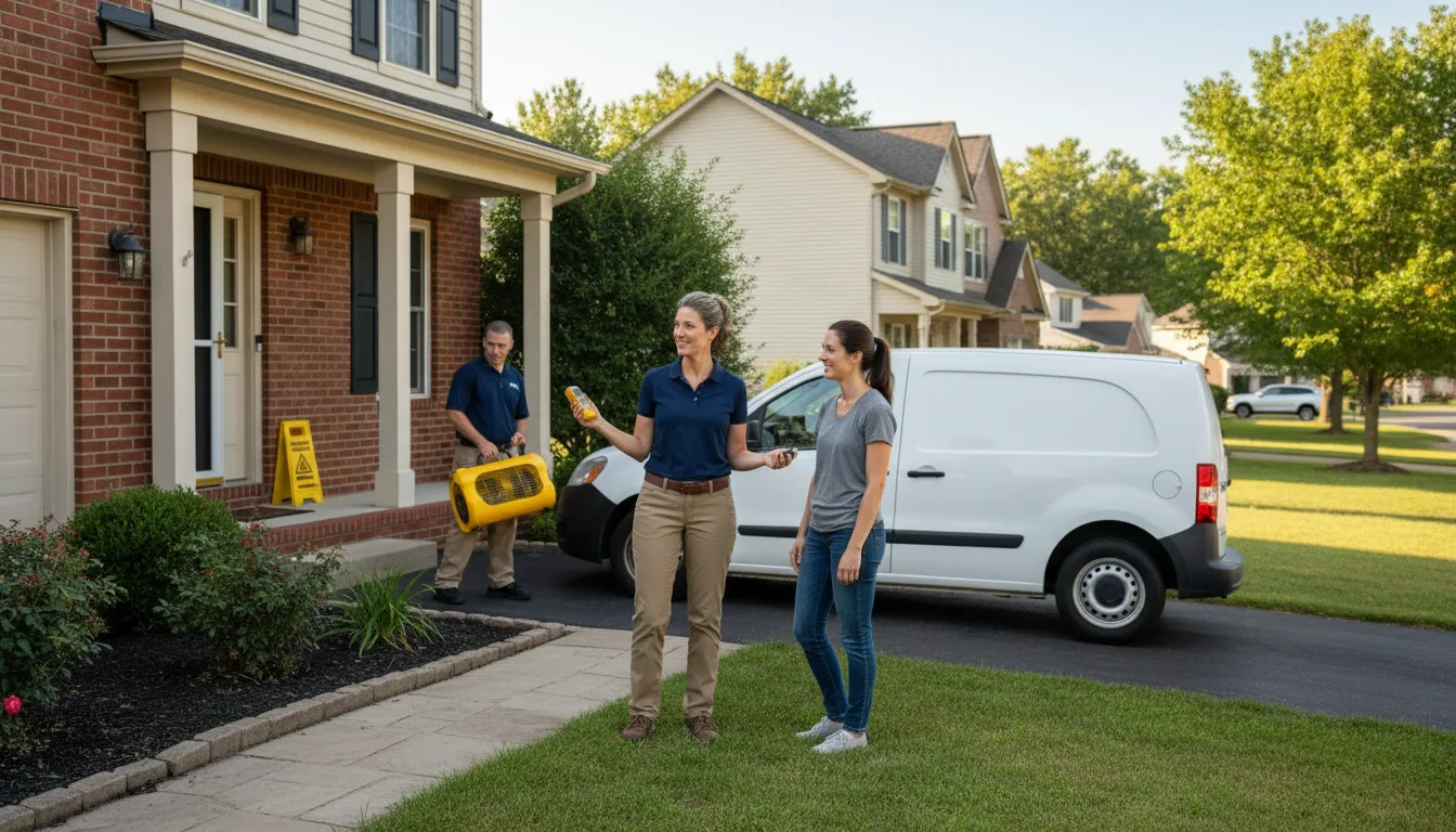 Residential water damage restoration in Winfield, IL